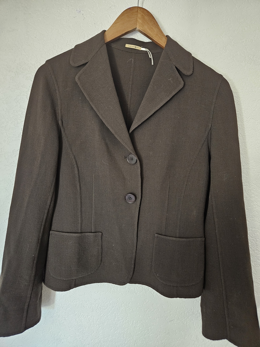 Max Studio Brown Two-Button Tailored Blazer